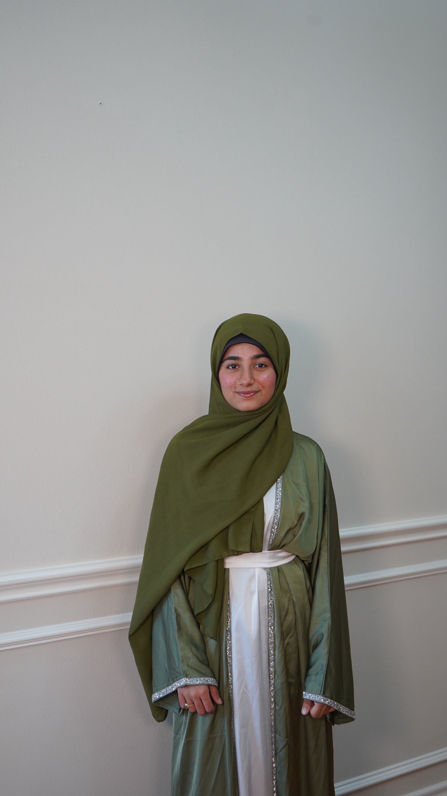 Luxury Green And White 4 Piece